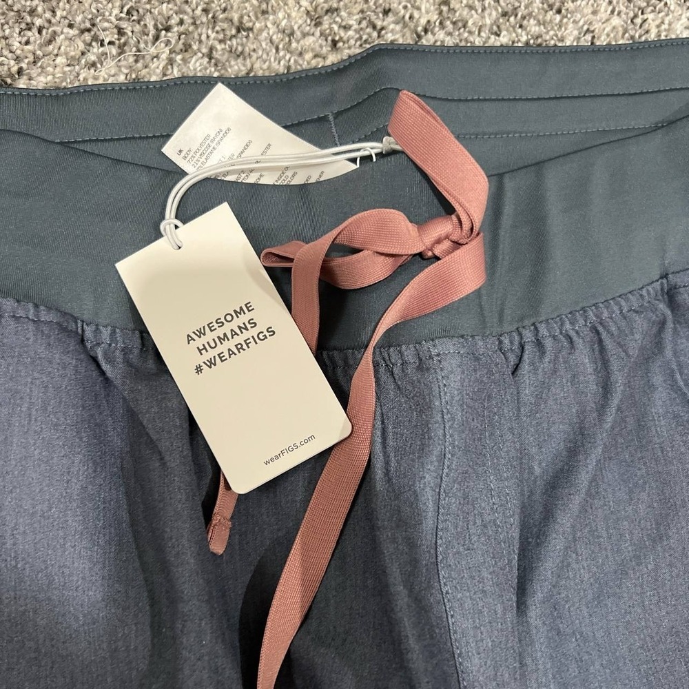 FIGS Zamora Jogger Scrub Pants Women's Heather Denim NWT 3XLP - Picture 5 of 7